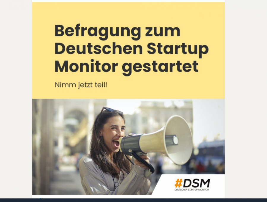 Befragung zum Deutschen Startup Monitor gestartet